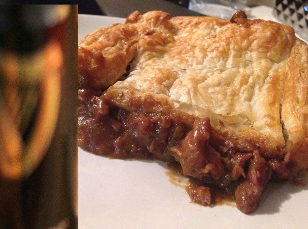 Steak and Guinness pie lunch